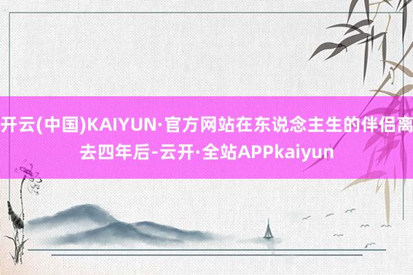 开云(中国)KAIYUN·官方网站在东说念主生的伴侣离去四年后-云开·全站APPkaiyun